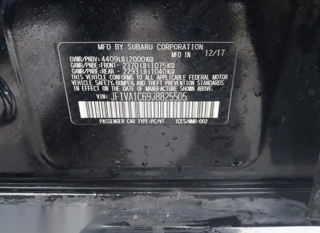 JF1VA1C69J8825505 2018 2018 Subaru WRX- Premium 9