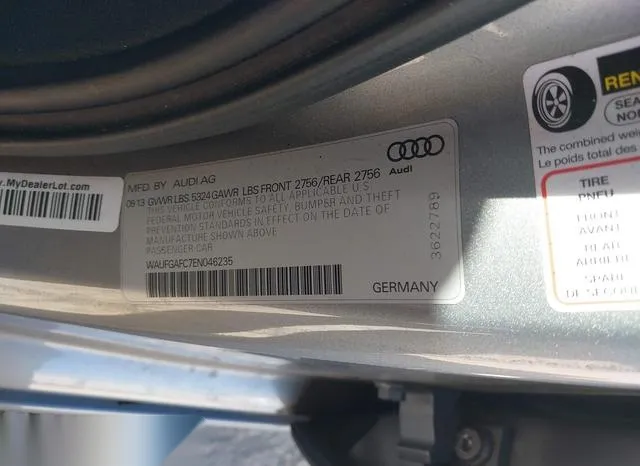 WAUFGAFC7EN046235 2014 2014 Audi A6- 3-0T Premium Plus 9