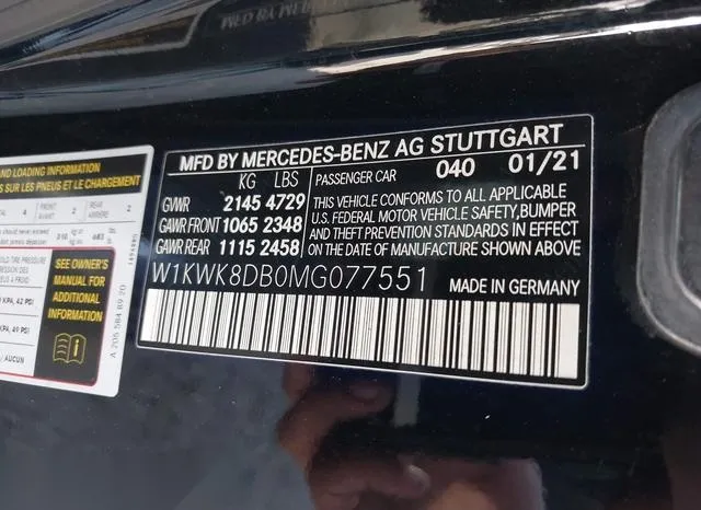 W1KWK8DB0MG077551 2021 2021 Mercedes-Benz C 300- Cabriolet 9