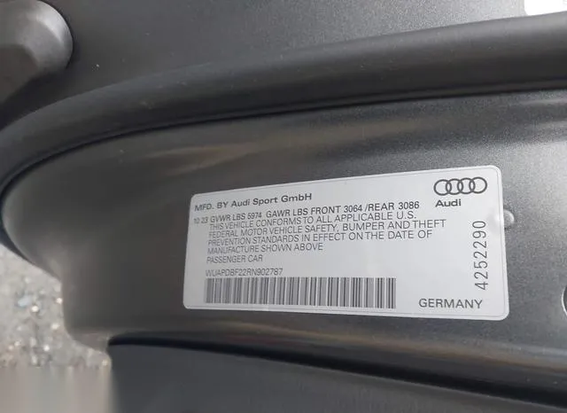 WUAPDBF22RN902787 2024 2024 Audi Rs 7 Sportback- Performanc 9