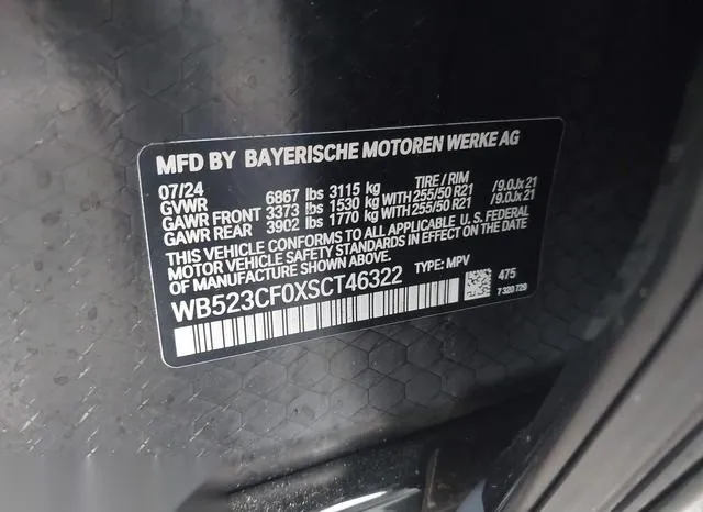 WB523CF0XSCT46322 2025 2025 BMW IX- Xdrive50 9