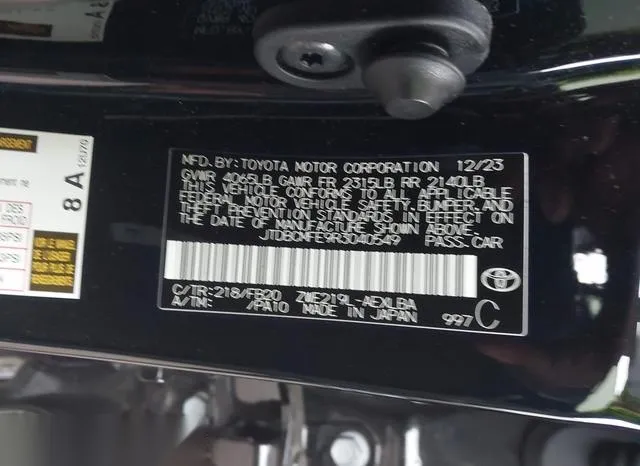 JTDBCMFE9R3040549 2024 2024 Toyota Corolla- Hybrid Le 9