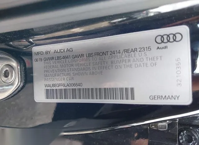 WAUBEGFF6LA006640 2020 2020 Audi A3- Premium 45 Tfsi S Line 9