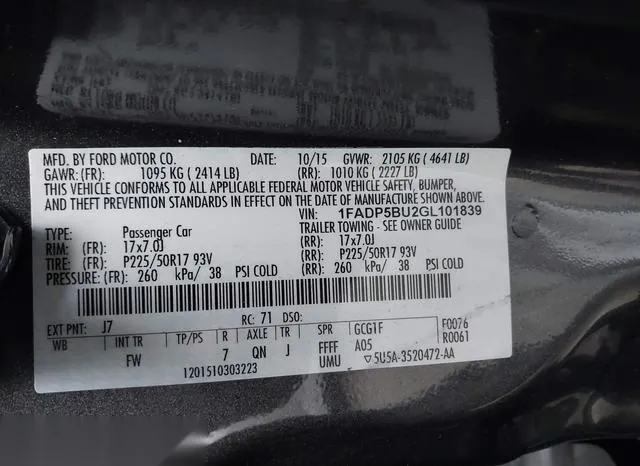 1FADP5BU2GL101839 2016 2016 Ford C-Max- Hybrid Sel 9