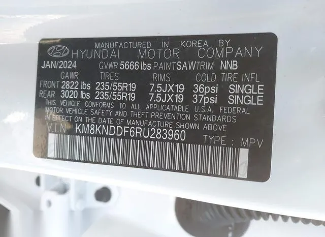 KM8KNDDF6RU283960 2024 2024 Hyundai Ioniq 5- Sel 9