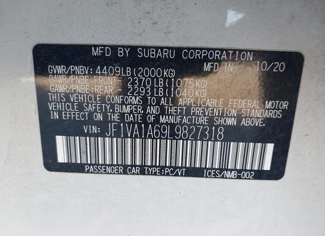 JF1VA1A69L9827318 2020 2020 Subaru WRX 9