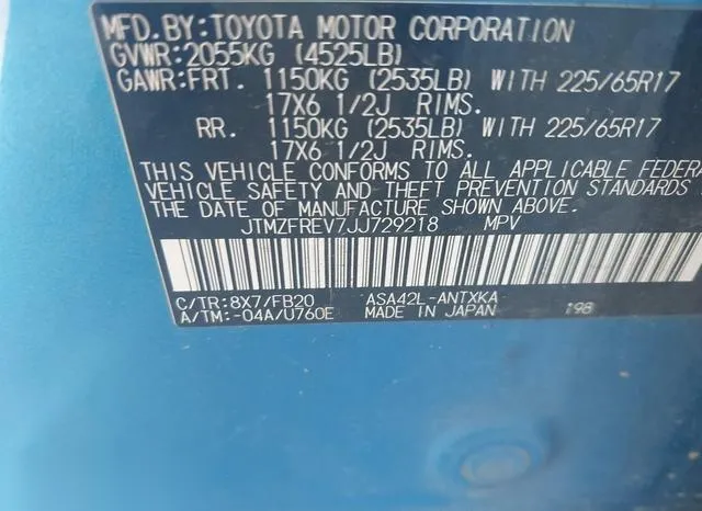 JTMZFREV7JJ729218 2018 2018 Toyota RAV4- LE 9