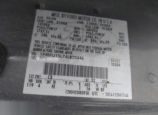 1FMFU15L74LB23446 2004 2004 Ford Expedition- Xlt 9