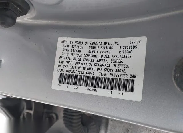 1HGCR2F70EA148073 2014 2014 Honda Accord- EX 9