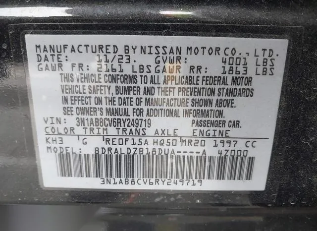 3N1AB8CV6RY249719 2024 2024 Nissan Sentra- Sv Xtronic Cvt 9