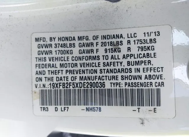 19XFB2F5XDE290036 2013 2013 Honda Civic- LX 9