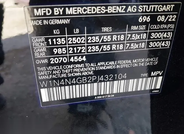 W1N4N4GB2PJ432104 2023 2023 Mercedes-Benz GLA 250 9