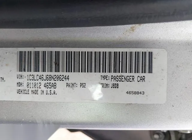 1C3LC46J68N206244 2008 2008 Chrysler Sebring- LX 9