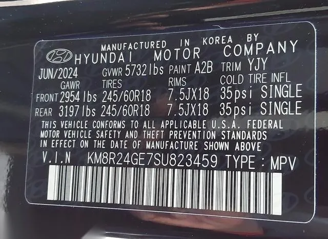 KM8R24GE7SU823459 2025 2025 Hyundai Palisade- Sel 9