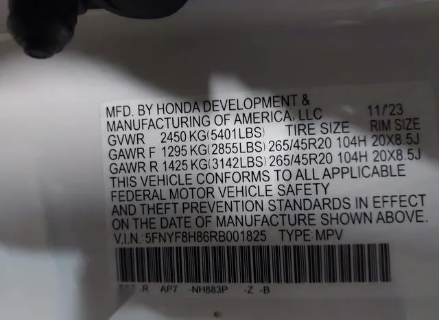 5FNYF8H86RB001825 2024 2024 Honda Passport- Awd Black 9