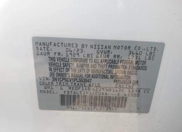 3N1CP5CV1PL553947 2023 2023 Nissan Kicks- Sv Xtronic Cvt 9