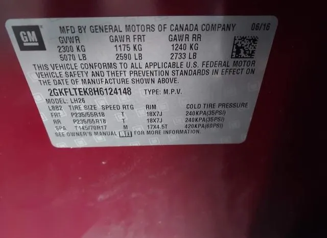 2GKFLTEK8H6124148 2017 2017 GMC Terrain- Sle-2 9