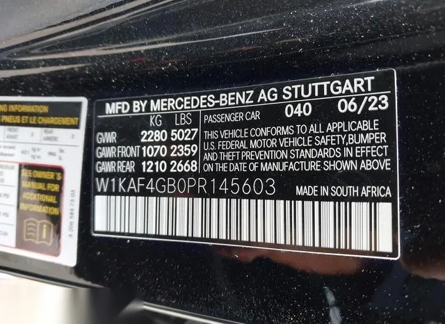 W1KAF4GB0PR145603 2023 2023 Mercedes-Benz C 300- Sedan 9