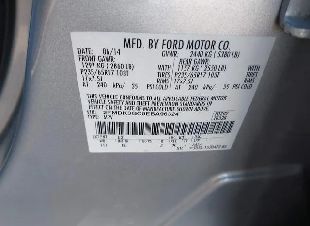 2FMDK3GC0EBA96324 2014 2014 Ford Edge- SE 9