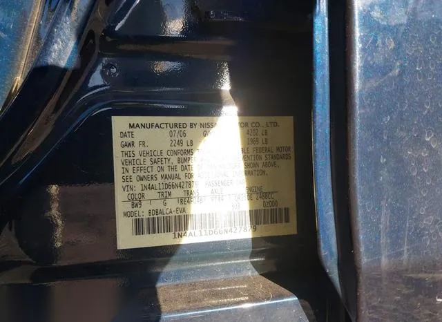 1N4AL11D66N427879 2006 2006 Nissan Altima- 2-5 S 9