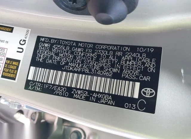 JTDKARFP8L3140962 2020 2020 Toyota Prius- Prime Xle 9