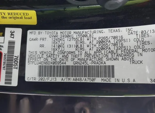 5TFLU4EN6DX069544 2013 2013 Toyota Tacoma- Double Cab 9