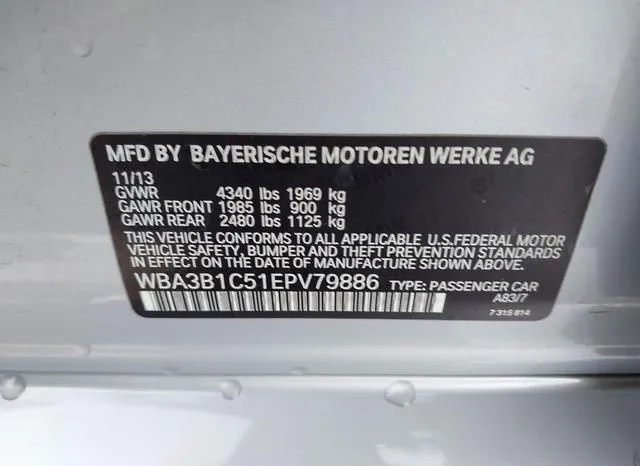 WBA3B1C51EPV79886 2014 2014 BMW 3 Series- 320I 9