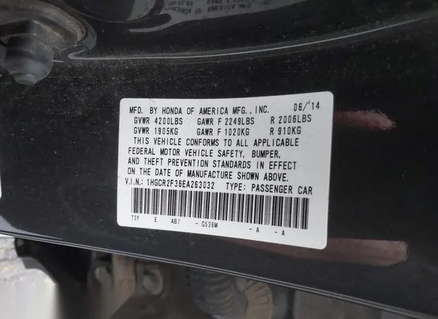 1HGCR2F36EA263032 2014 2014 Honda Accord- LX 9