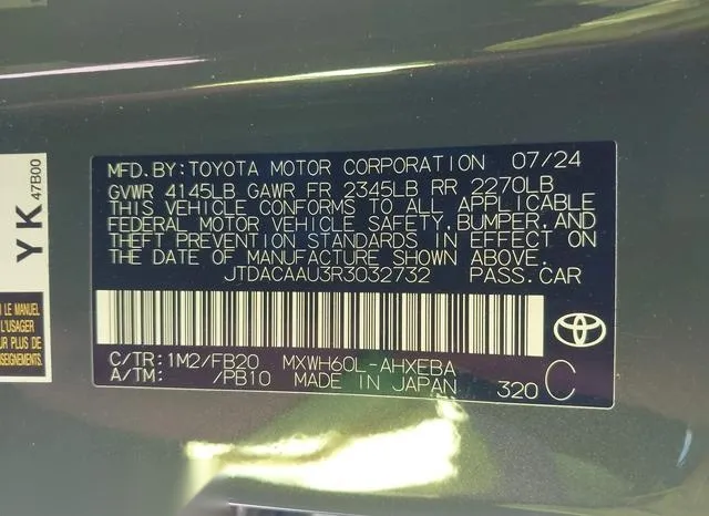 JTDACAAU3R3032732 2024 2024 Toyota Prius- LE 9