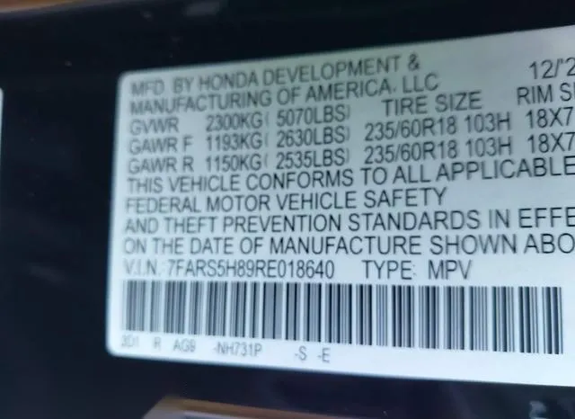 7FARS5H89RE018640 2024 2024 Honda CR-V- Hybrid Sport-L 9