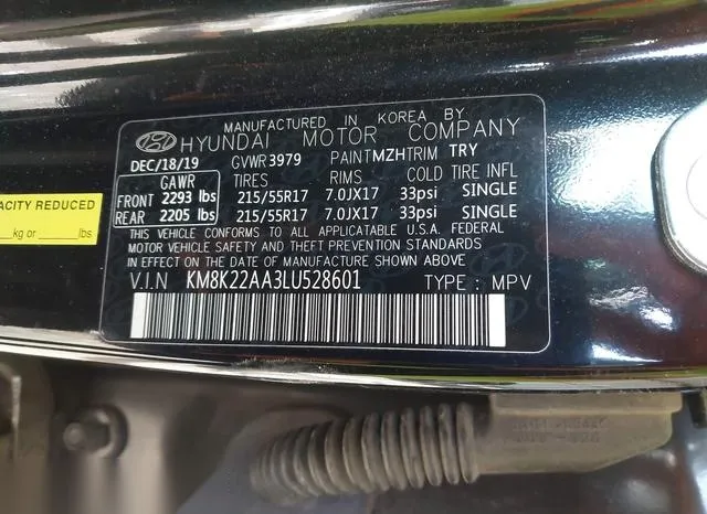 KM8K22AA3LU528601 2020 2020 Hyundai Kona- Sel 9