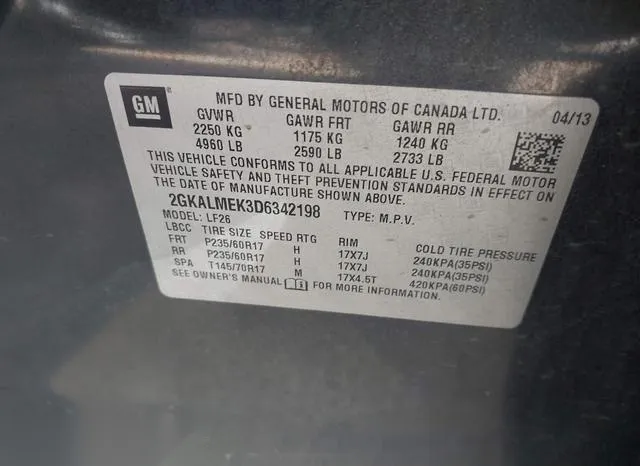 2GKALMEK3D6342198 2013 2013 GMC Terrain- Sle-1 9