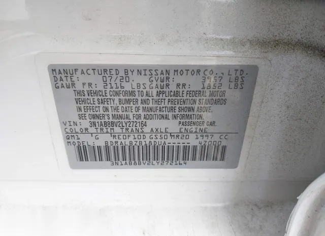 3N1AB8BV2LY272164 2020 2020 Nissan Sentra- S Xtronic Cvt 9