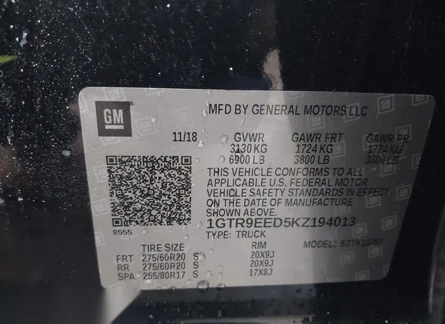 1GTR9EED5KZ194013 2019 2019 GMC Sierra- 1500 AT4 9