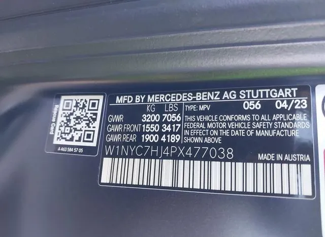 W1NYC7HJ4PX477038 2023 2023 Mercedes-Benz AMG G 63- 4Matic 9