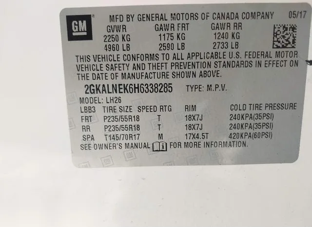 2GKALNEK6H6338285 2017 2017 GMC Terrain- Sle-2 9