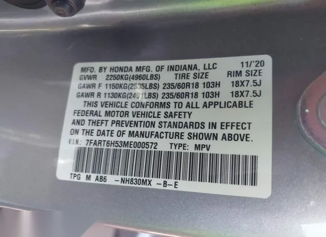 7FART6H53ME000572 2021 2021 Honda CR-V- Hybrid Ex 9