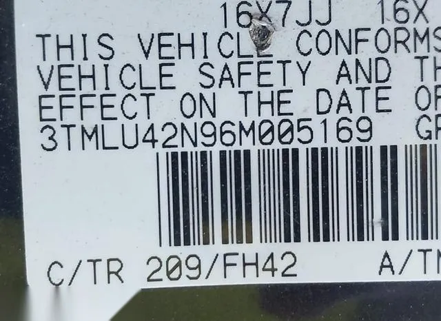 3TMLU42N96M005169 2006 2006 Toyota Tacoma- Base V6 9