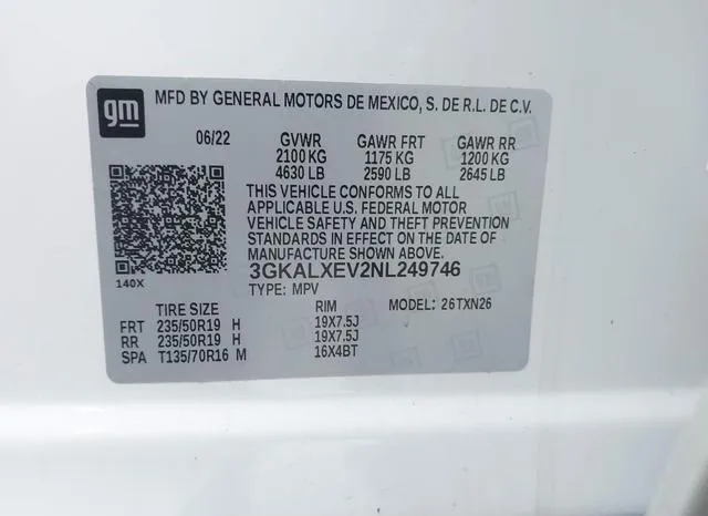 3GKALXEV2NL249746 2022 2022 GMC Terrain- Awd Denali 9