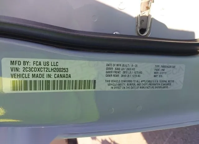 2C3CDXCT2LH200253 2020 2020 Dodge Charger- R/T Rwd 9