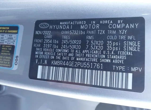 KM8R44GE2PU551761 2023 2023 Hyundai Palisade- Sel 9