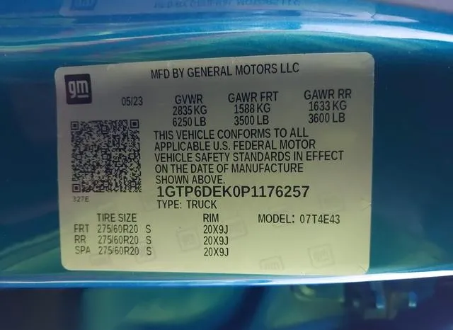 1GTP6DEK0P1176257 2023 2023 GMC Canyon- 4Wd  Short Box At4 9