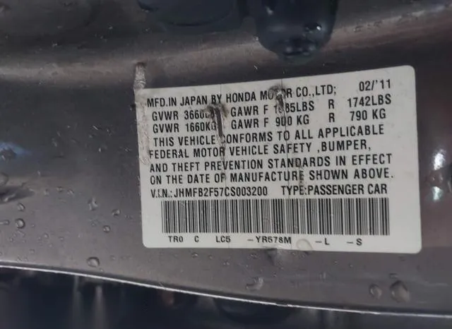 JHMFB2F57CS003200 2012 2012 Honda Civic- LX 9