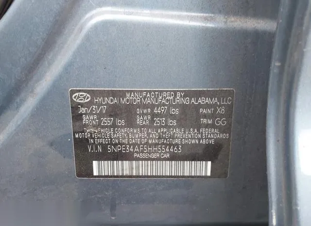 5NPE34AF5HH554463 2017 2017 Hyundai Sonata- Sport 9