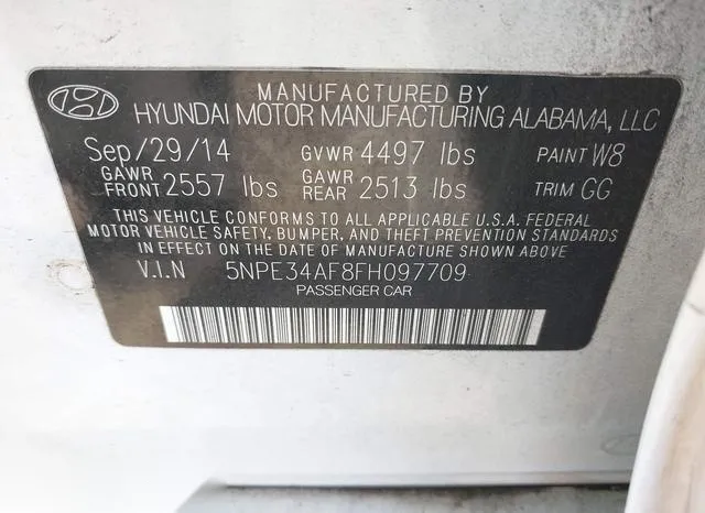 5NPE34AF8FH097709 2015 2015 Hyundai Sonata- Limited 9