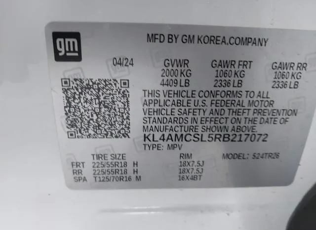 KL4AMCSL5RB217072 2024 2024 Buick Encore- GX Preferred Awd 9