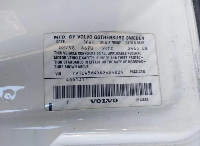 YV1LW564XW2484804 1998 1998 Volvo V70- Glt 9