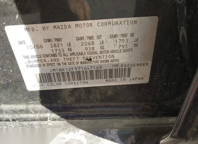 JM1BK12F971647169 2007 2007 Mazda 3- I 9