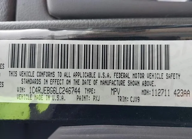 1C4RJEBG6LC246744 2020 2020 Jeep Grand Cherokee- Limited 4X2 9