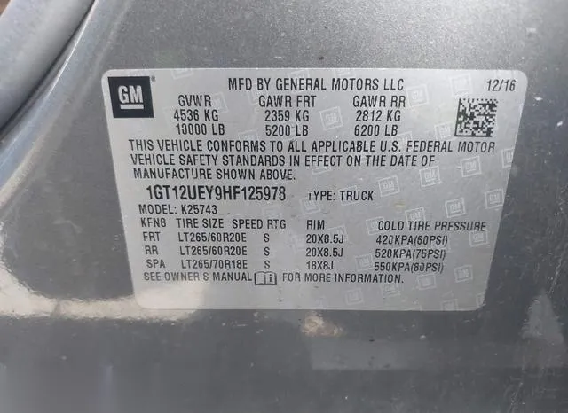 1GT12UEY9HF125978 2017 2017 GMC Sierra- 2500hd Denali 9